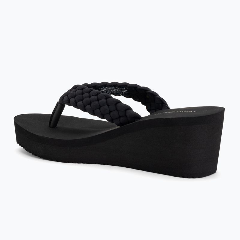 Damen Zehentrenner Tommy Hilfiger Wedge Braided Summer Sandal black 3