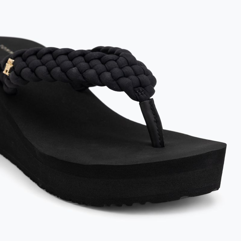 Damen Zehentrenner Tommy Hilfiger Wedge Braided Summer Sandal black 7