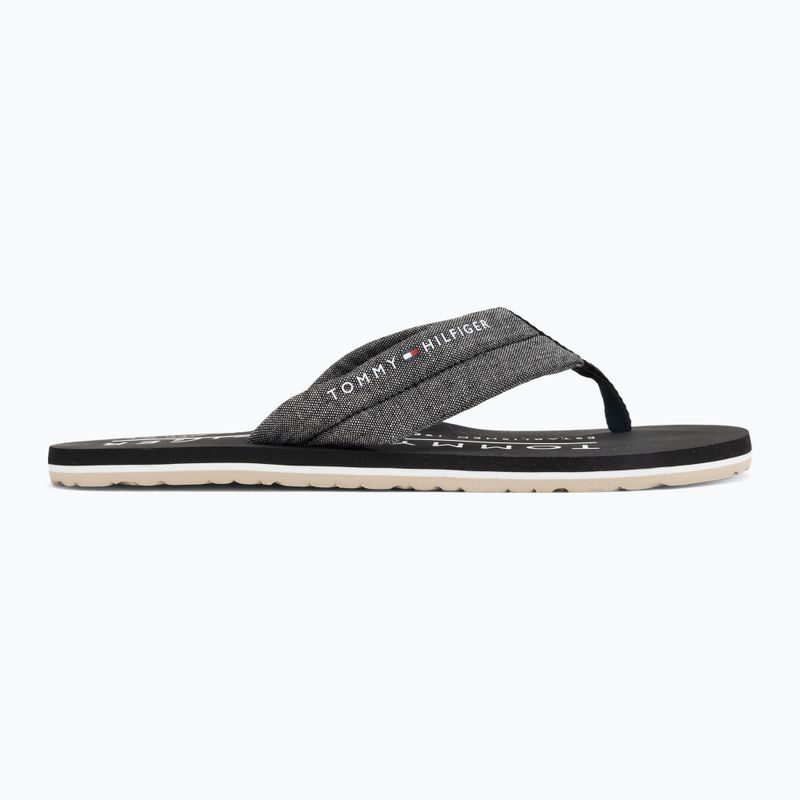 Herren-Flip-Flops Tommy Hilfiger Chambray Beach Sandal black 2
