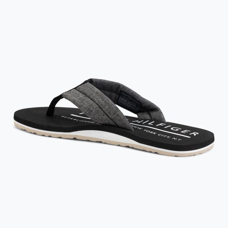 Herren-Flip-Flops Tommy Hilfiger Chambray Beach Sandal black 3