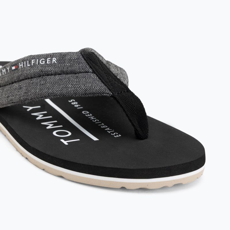 Herren-Flip-Flops Tommy Hilfiger Chambray Beach Sandal black 7