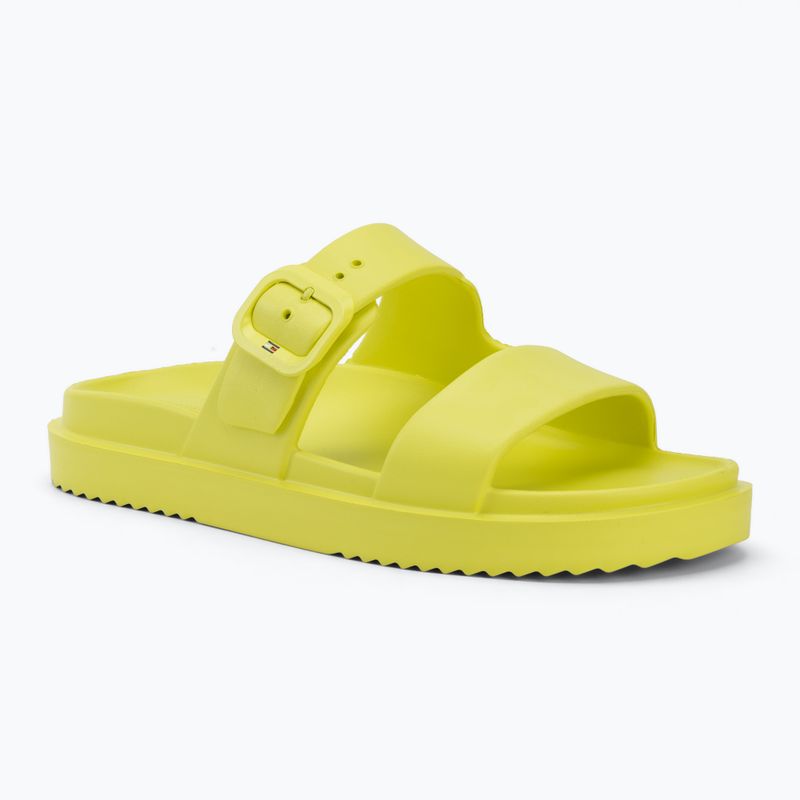 Damen-Pantoletten Tommy Hilfiger Light Double Strap lime zing