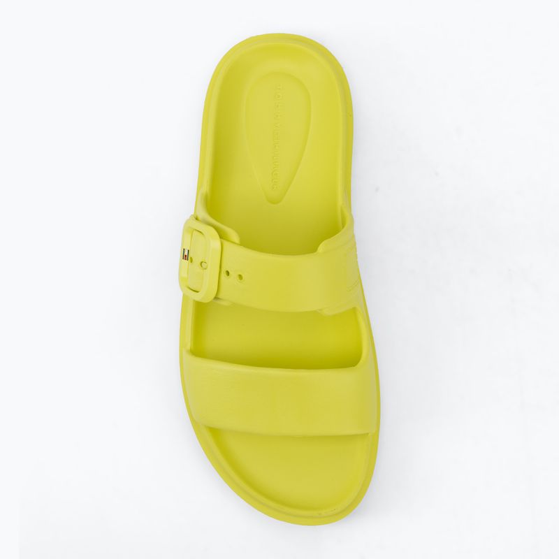 Damen-Pantoletten Tommy Hilfiger Light Double Strap lime zing 5