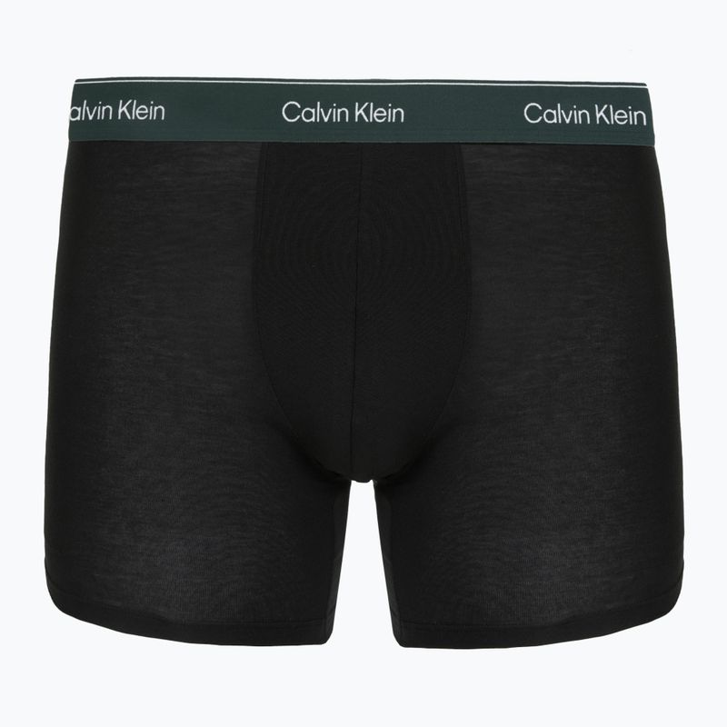 Boxershorts Calvin Klein LV00NB4394 Brief 3 pairs black with/darkest spruce wb/black w 6