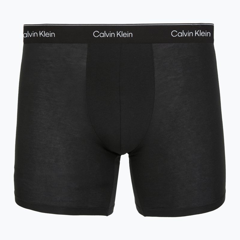 Boxershorts Calvin Klein LV00NB4394 Brief 3 pairs black w/heavenly iris logo/black w 2