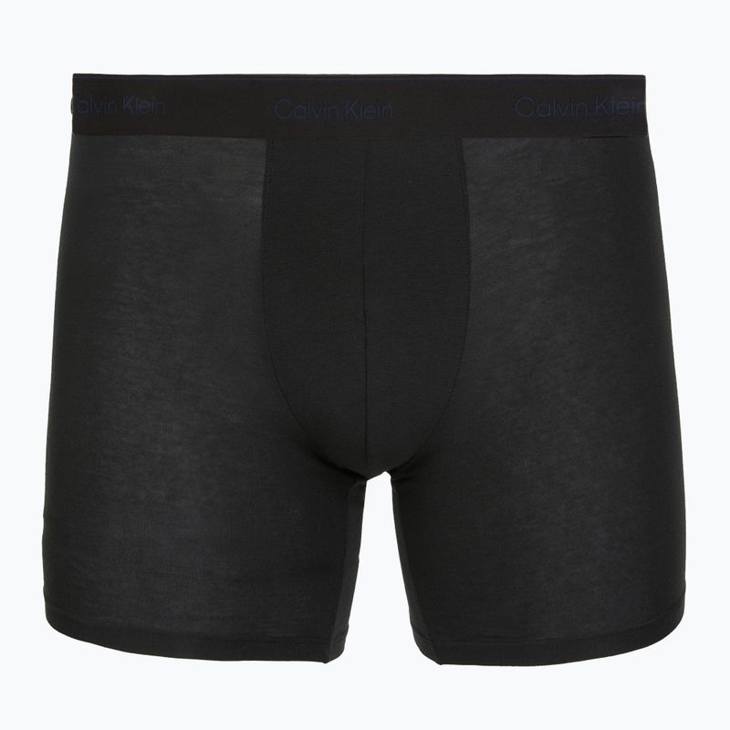 Boxershorts Calvin Klein LV00NB4394 Brief 3 pairs black w/heavenly iris logo/black w 5