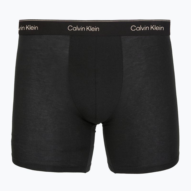Boxershorts Calvin Klein LV00NB4394 Brief 3 pairs black w/heavenly iris logo/black w 6