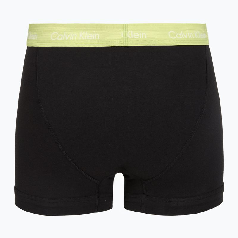 Herren-Boxershorts Calvin Klein 0000U2662G Trunk 3 pairs black in green bloom wb/black in da 3