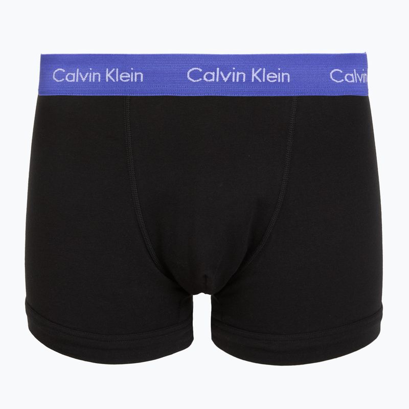 Herren-Boxershorts Calvin Klein 0000U2662G Trunk 3 pairs black in green bloom wb/black in da 5