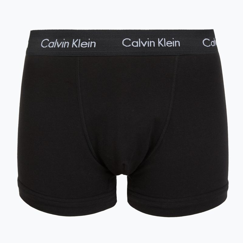 Herren-Boxershorts Calvin Klein 0000U2662G Trunk 3 pairs black in green bloom wb/black in da 6