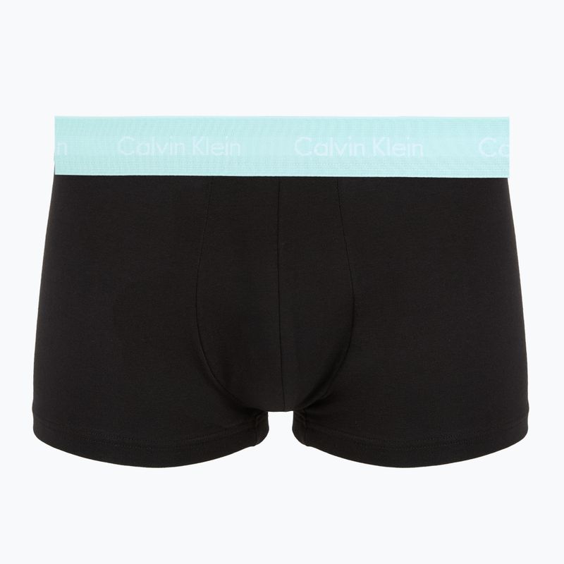 Herrenboxershorts Calvin Klein 0000U2664G Low Rise Trunk 3 pairs black in plume wb/ black in misty sag 2