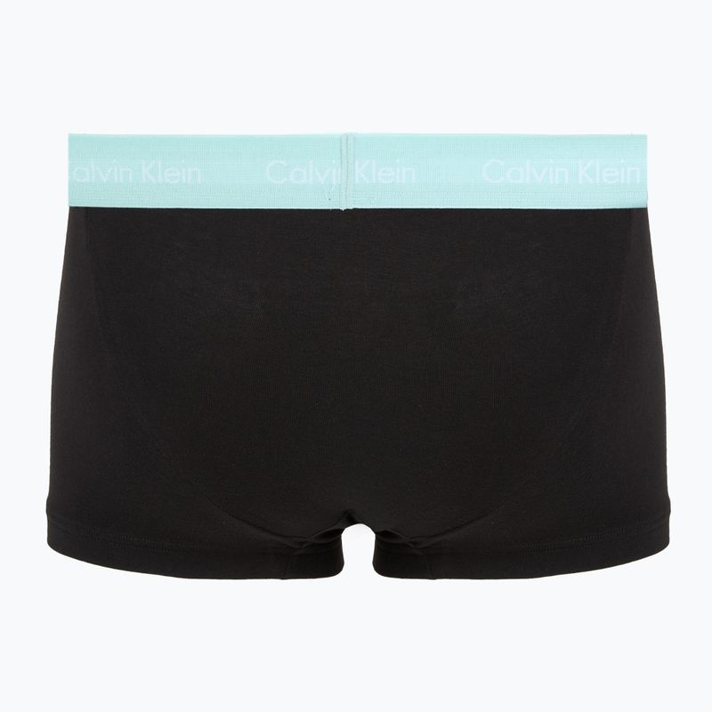 Herrenboxershorts Calvin Klein 0000U2664G Low Rise Trunk 3 pairs black in plume wb/ black in misty sag 3