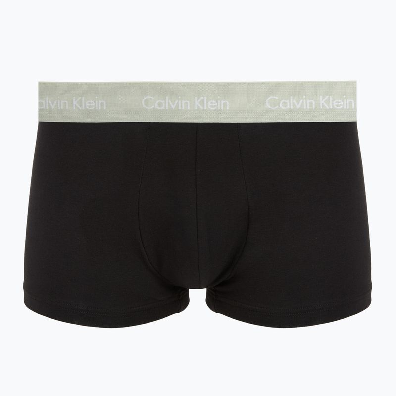 Herrenboxershorts Calvin Klein 0000U2664G Low Rise Trunk 3 pairs black in plume wb/ black in misty sag 5