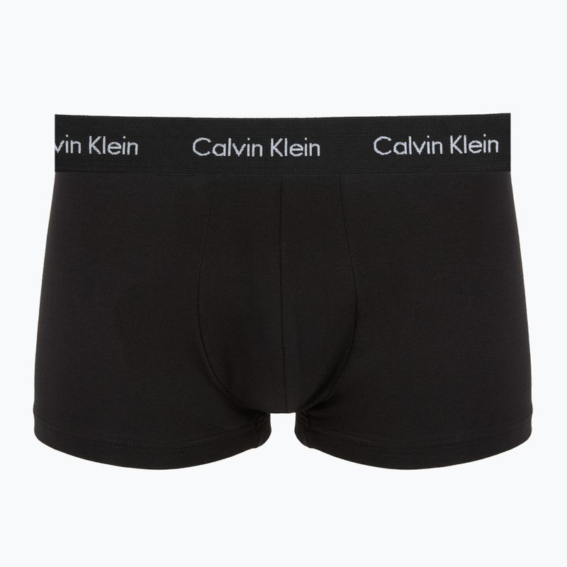 Herrenboxershorts Calvin Klein 0000U2664G Low Rise Trunk 3 pairs black in plume wb/ black in misty sag 6