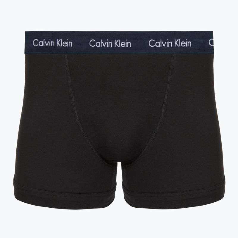 Herren-Boxershorts Calvin Klein 0000U2662G Trunk 3 pairs black in green bloom wb/black in da 4