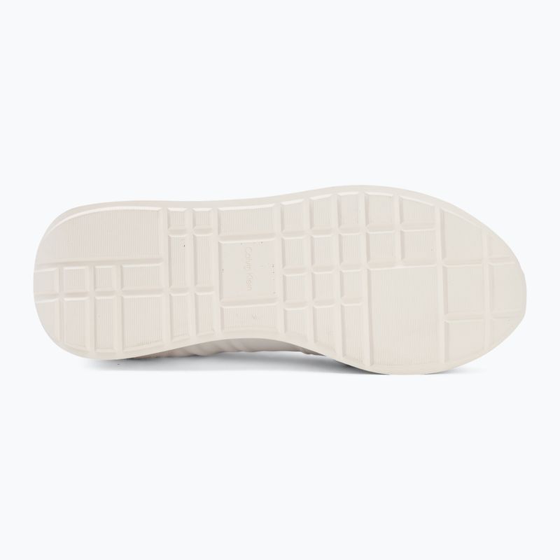 Herren Schuhe Calvin Klein YM0YM01414 Retro Runner Sock Laceup Mix mat bright white/light grey 4