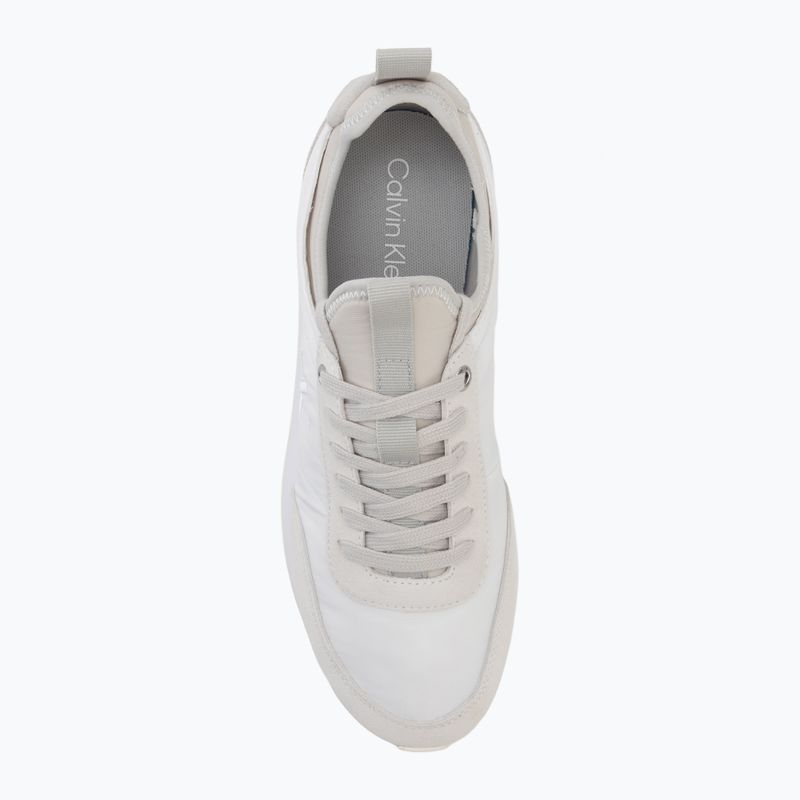 Herren Schuhe Calvin Klein YM0YM01414 Retro Runner Sock Laceup Mix mat bright white/light grey 5