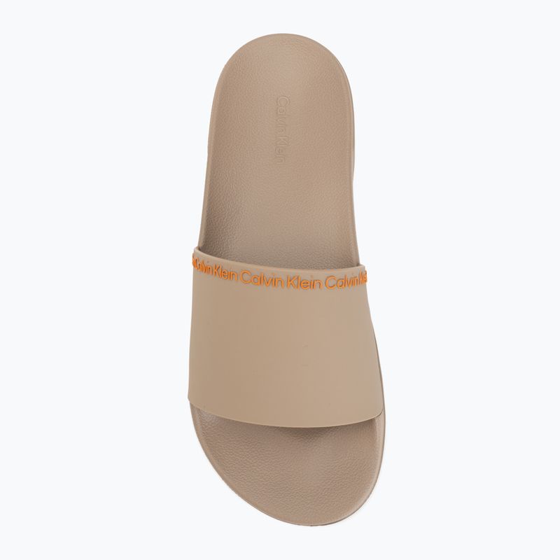Schlappen Herren Calvin Klein HM0HM02108 Ess Institutional Cv nomad/vivid tangerine 5