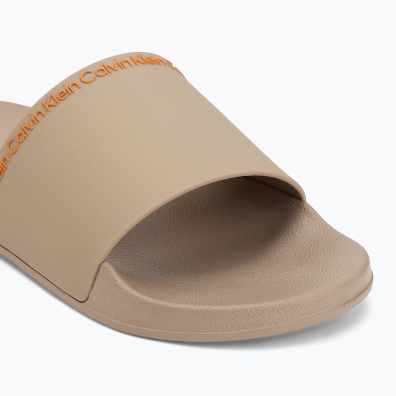 Schlappen Herren Calvin Klein HM0HM02108 Ess Institutional Cv nomad/vivid tangerine 7