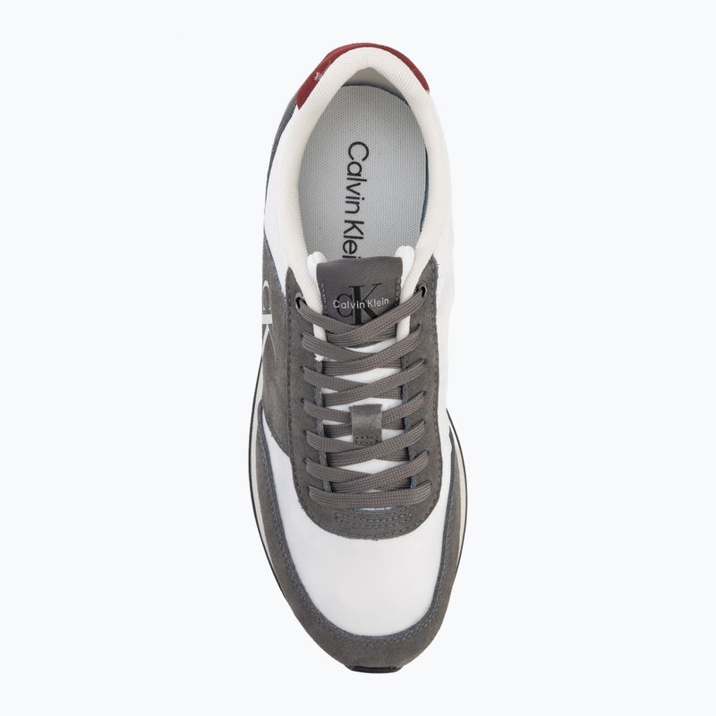 Herren Schuhe Calvin Klein HM0HM02212 Retro Runner Bans Leather Suede granite gray/white/rhubarb 5