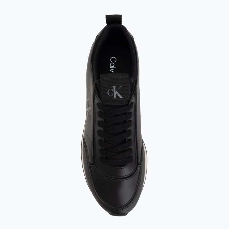 Damen-Schuhe Calvin Klein HW0HW03118 Retro Runner Sock PANL Leather Neo black/crystal grey 5