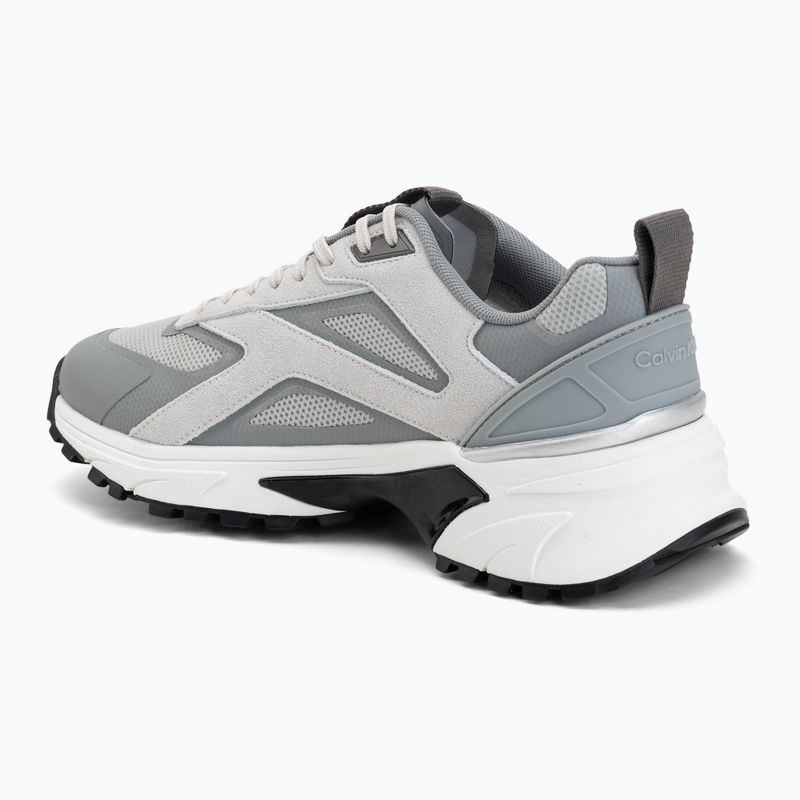Herren Schuhe Calvin Klein HM0HM02220 Hike Runner Stripe Mix Nylon Suede light grey/granite grey 3