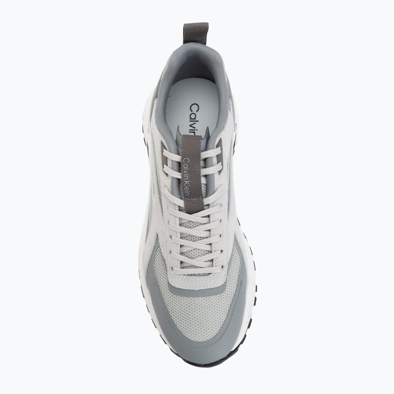 Herren Schuhe Calvin Klein HM0HM02220 Hike Runner Stripe Mix Nylon Suede light grey/granite grey 5