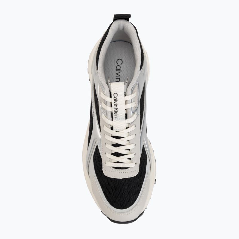 Damen-Schuhe Calvin Klein HW0HW03140 Hike Run Stripe Mesh Met black/silver/light grey 5