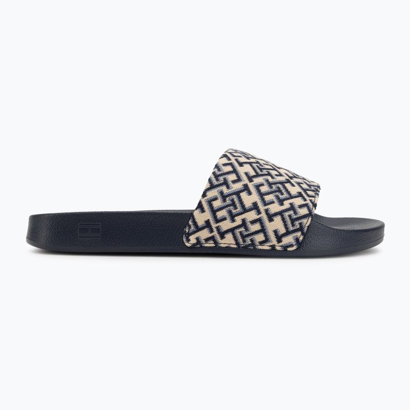 Damenbadelatschen Tommy Hilfiger Monogram space blue 2