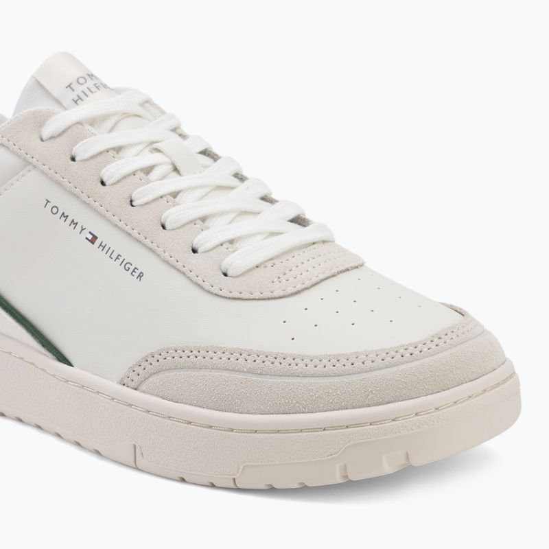 Herren Schuhe Tommy Hilfiger Basket Core Leather Suede Mix ecru/street green 7