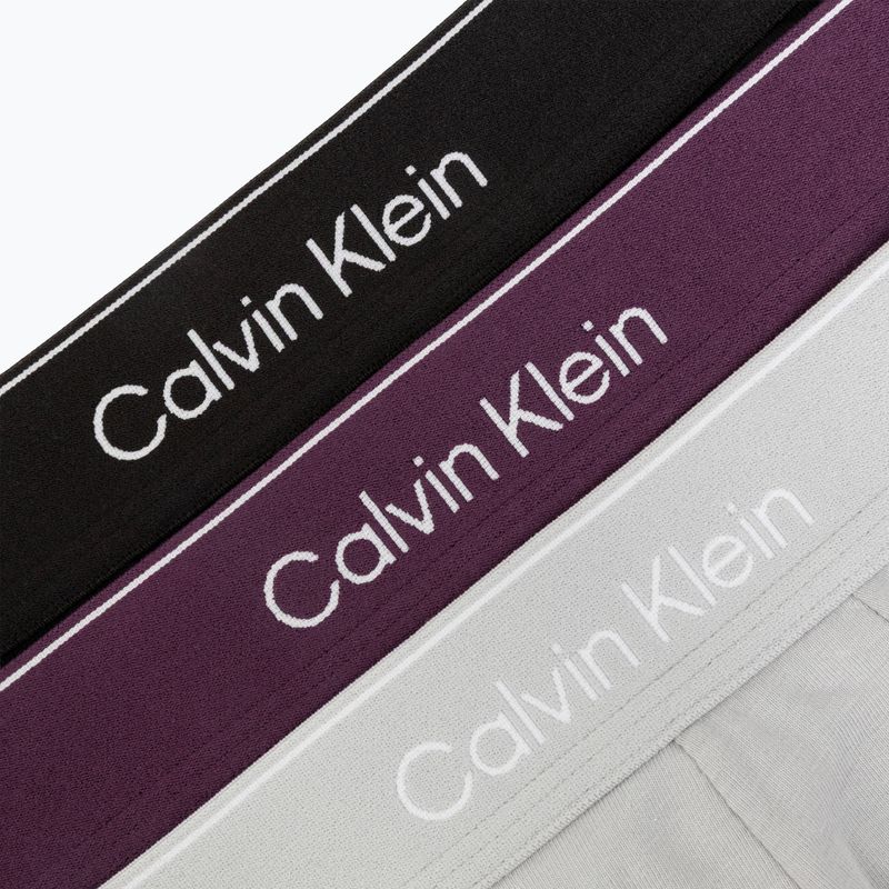 Herrenboxershorts Calvin Klein LV00NB4394 Brief black/harbor mist/dark purple w/ dt 6