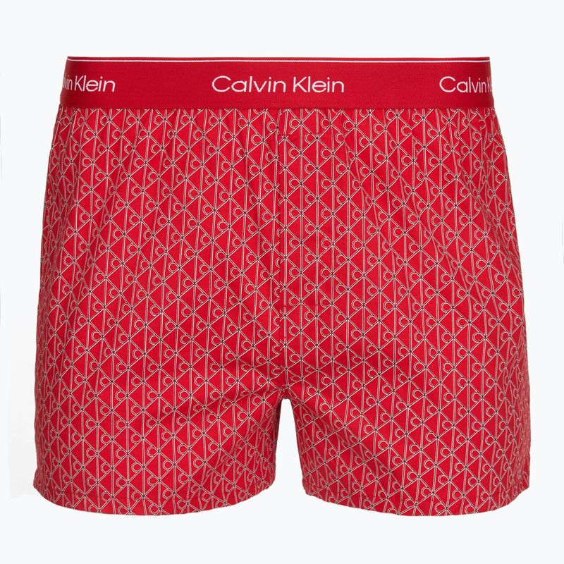 Herrenboxershorts Calvin Klein LV00NB4727 Boxer Slim black/prep emblem goji berry/grisai 2