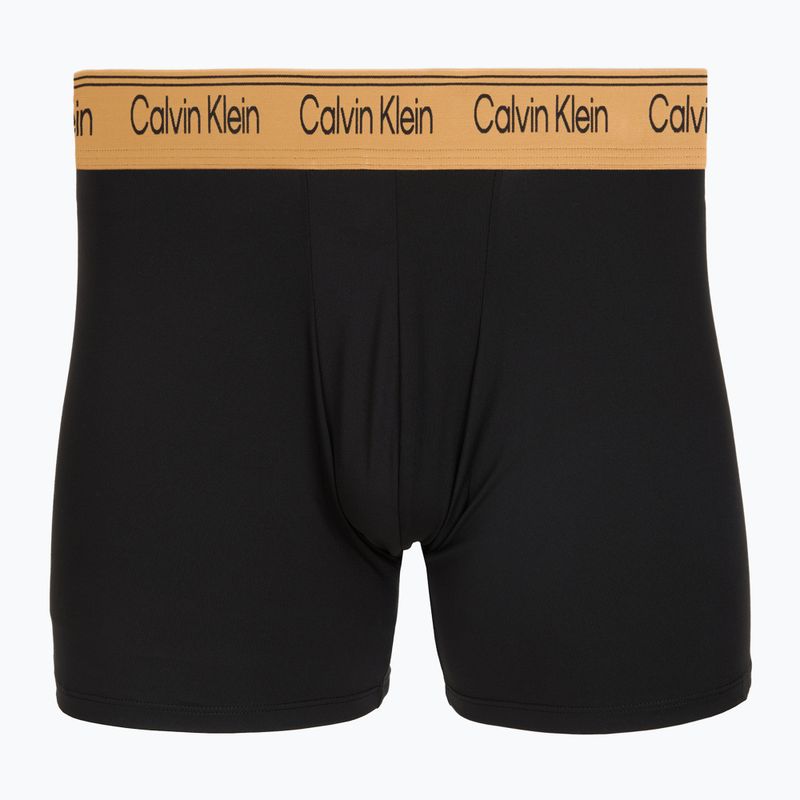 Herrenboxershorts Calvin Klein LV00NB4410 Brief black w/bronze flash wb/black/oliv 2