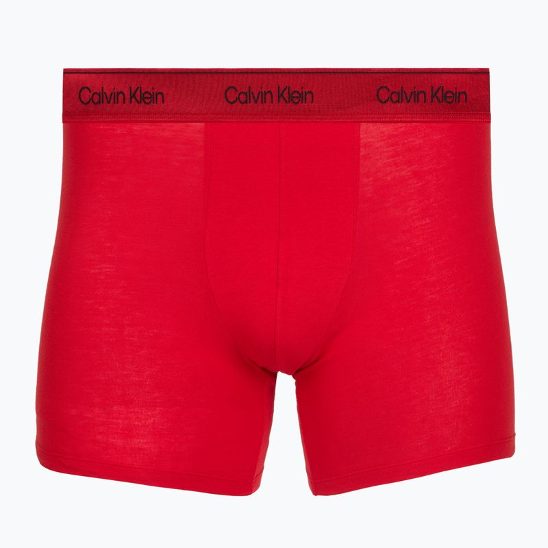Herrenboxershorts Calvin Klein LV00NB4576 Boxer Brief black/goji berry/black 2