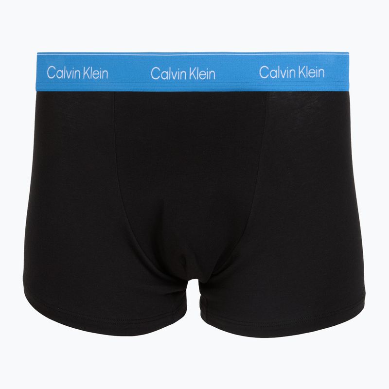 Herrenboxershorts Calvin Klein LV00NB4286 Relaxed Fit Trunk black bodies w/ poseidon blue/plein 3