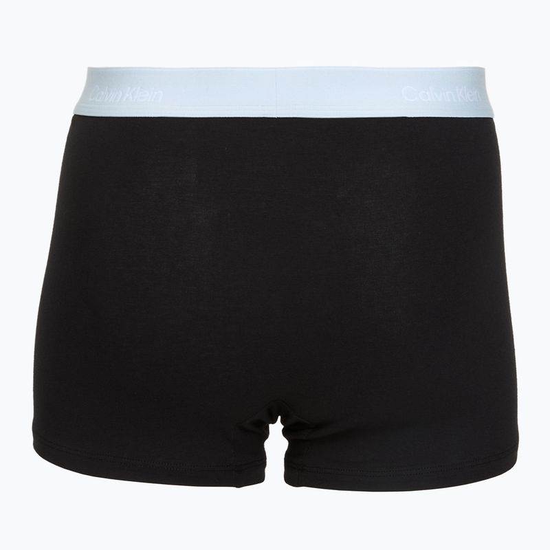 Herrenboxershorts Calvin Klein LV00NB4286 Relaxed Fit Trunk black bodies w/ poseidon blue/plein 5