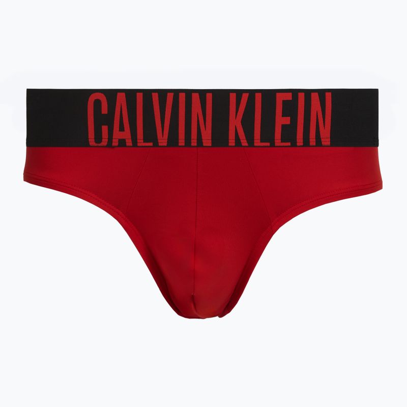 Herren-Slips Calvin Klein 000NB3610A Hip Brief black/goji berry/aqua blue 3