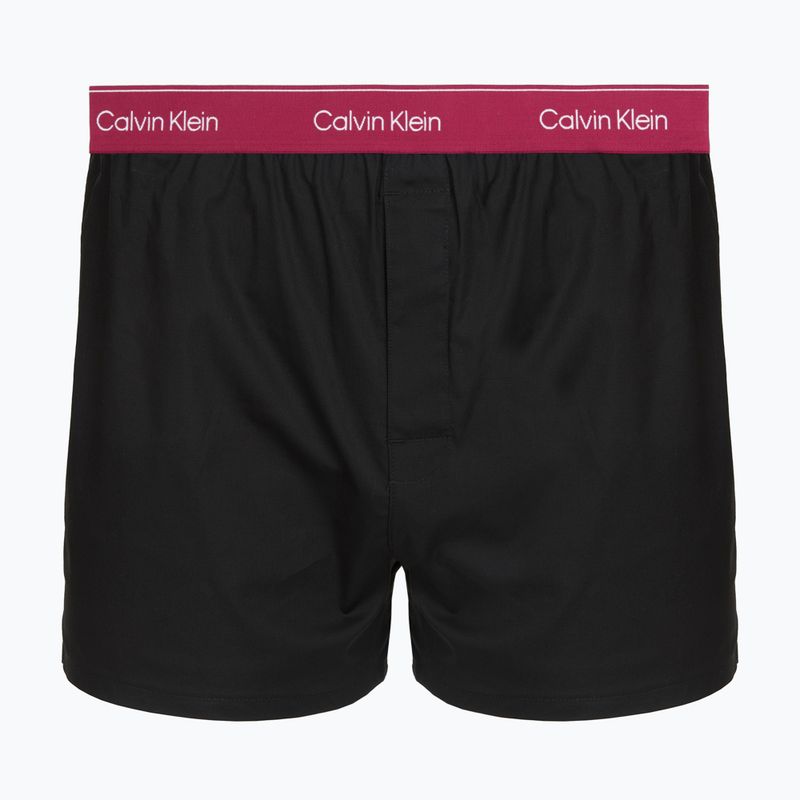 Herrenboxershorts Calvin Klein LV00NB4267 Boxer Slim black bodies w/ poseidon blue/plein 4