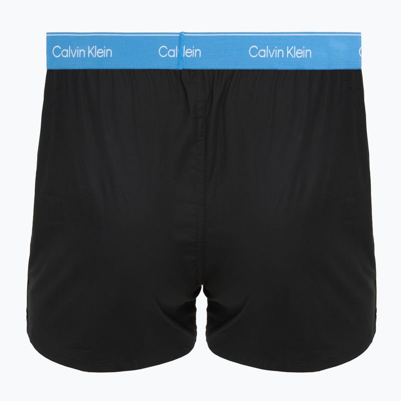 Herrenboxershorts Calvin Klein LV00NB4267 Boxer Slim black bodies w/ poseidon blue/plein 5