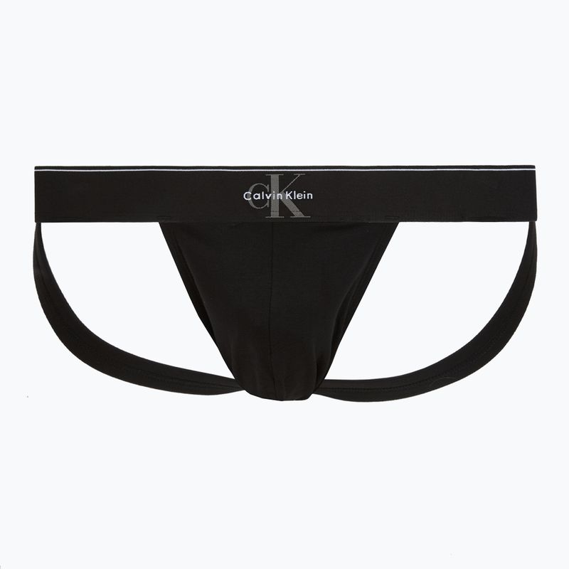 Herren-Slips Calvin Klein LV00NB4644 Jock Strap black bodies w/ granite gray/poseid 2