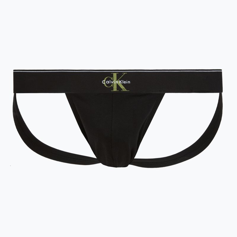 Herren-Slips Calvin Klein LV00NB4644 Jock Strap black bodies w/ granite gray/poseid 3