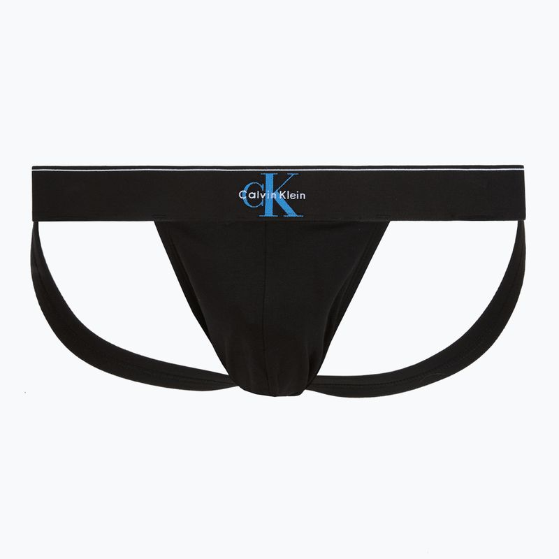 Herren-Slips Calvin Klein LV00NB4644 Jock Strap black bodies w/ granite gray/poseid 4