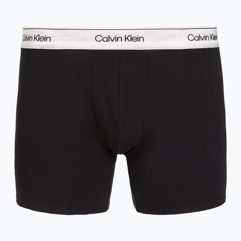 Herrenboxershorts Calvin Klein LV00NB4731 Boxer Brief black w/ silver haze wbs 2
