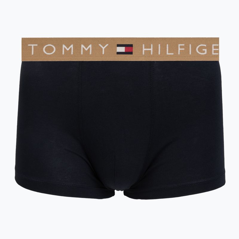 Herrenboxershorts Tommy Hilfiger Trunk WB 3 pack nb//saf canvas/mnty grey/deep spru 3