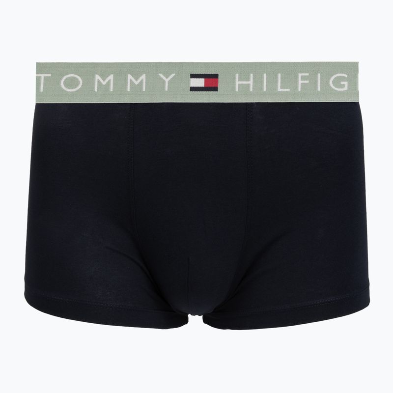 Herrenboxershorts Tommy Hilfiger Trunk WB 3 pack nb//saf canvas/mnty grey/deep spru 4