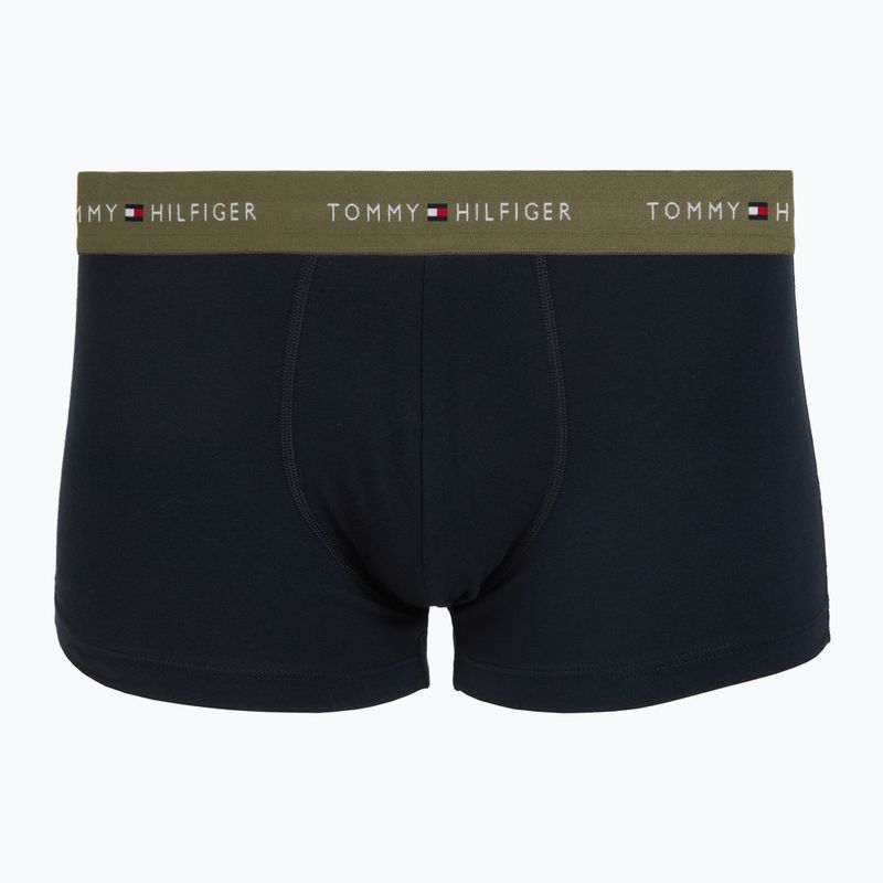Herrenboxershorts Tommy Hilfiger Trunk WB 3 pack nb//white/orna green/utility olive 4