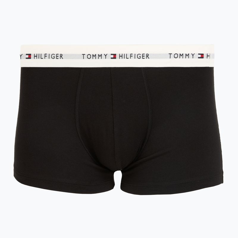 Herrenboxershorts Tommy Hilfiger Trunk WB 3 pack nb//opu blu/orna green/ivory silk 2