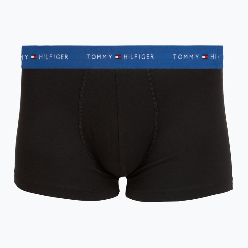 Herrenboxershorts Tommy Hilfiger Trunk WB 3 pack nb//opu blu/orna green/ivory silk 3