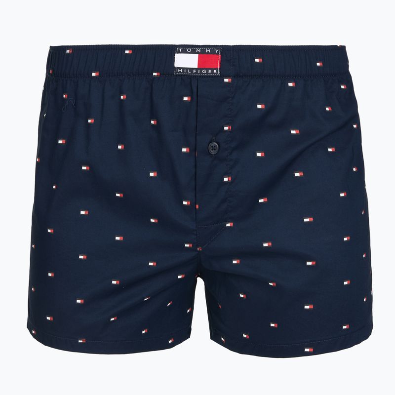 Herrenboxershorts Tommy Hilfiger Woven Boxer Print 3 pack chambray flag/carb navy/c navy flag 3