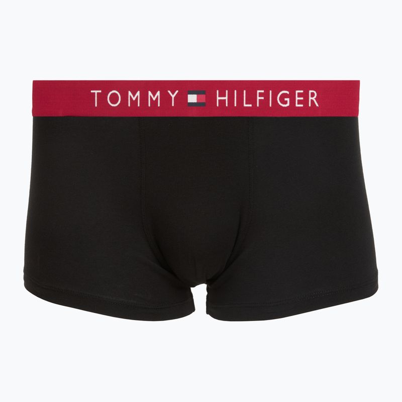 Herrenboxershorts Tommy Hilfiger Trunk WB 3 pack medium red/rasp juice/burgundy 3